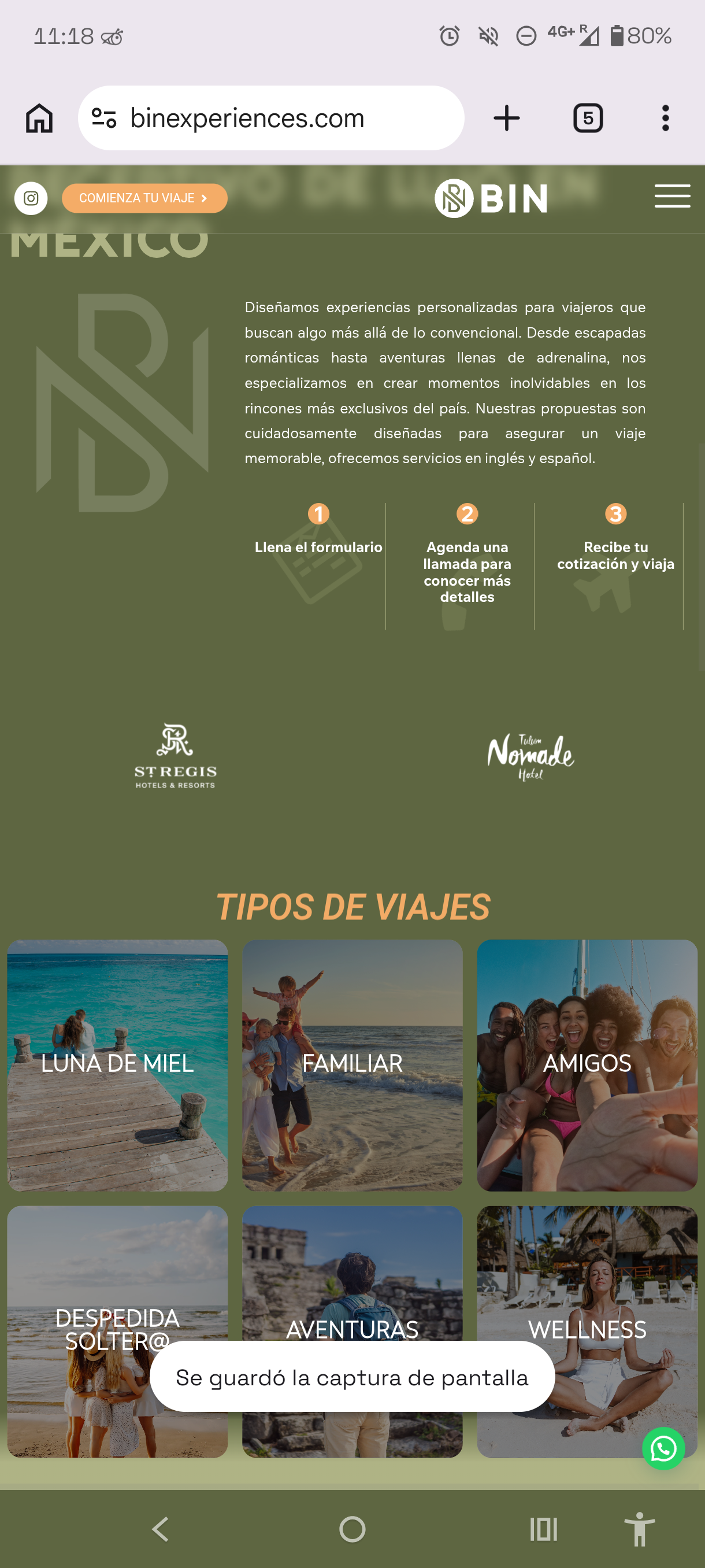 Cuadrícula de 6 tipos de viaje: luna de miel, familiar, amigos, despedida de soltero, aventuras, wellness