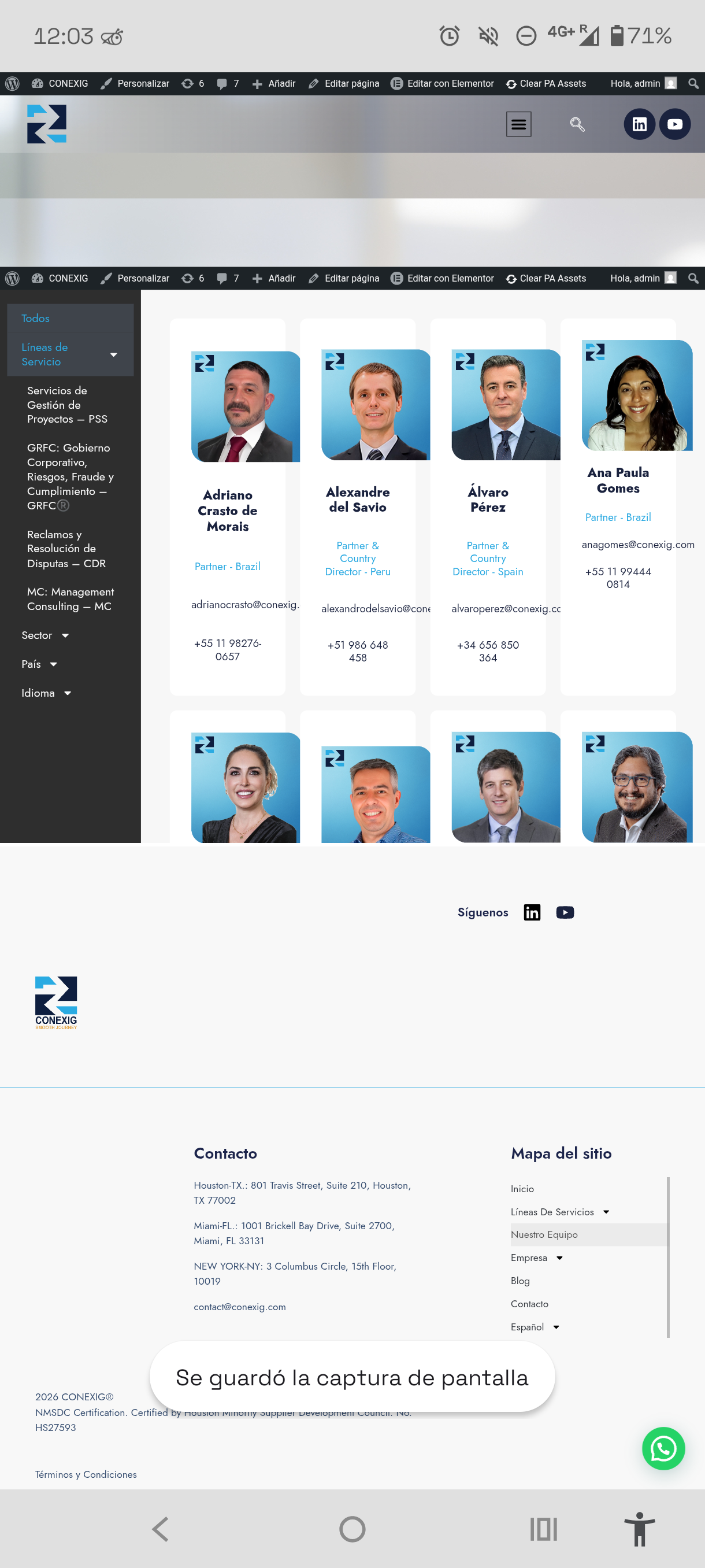 Directorio filtrado por la línea de servicio Management Consulting