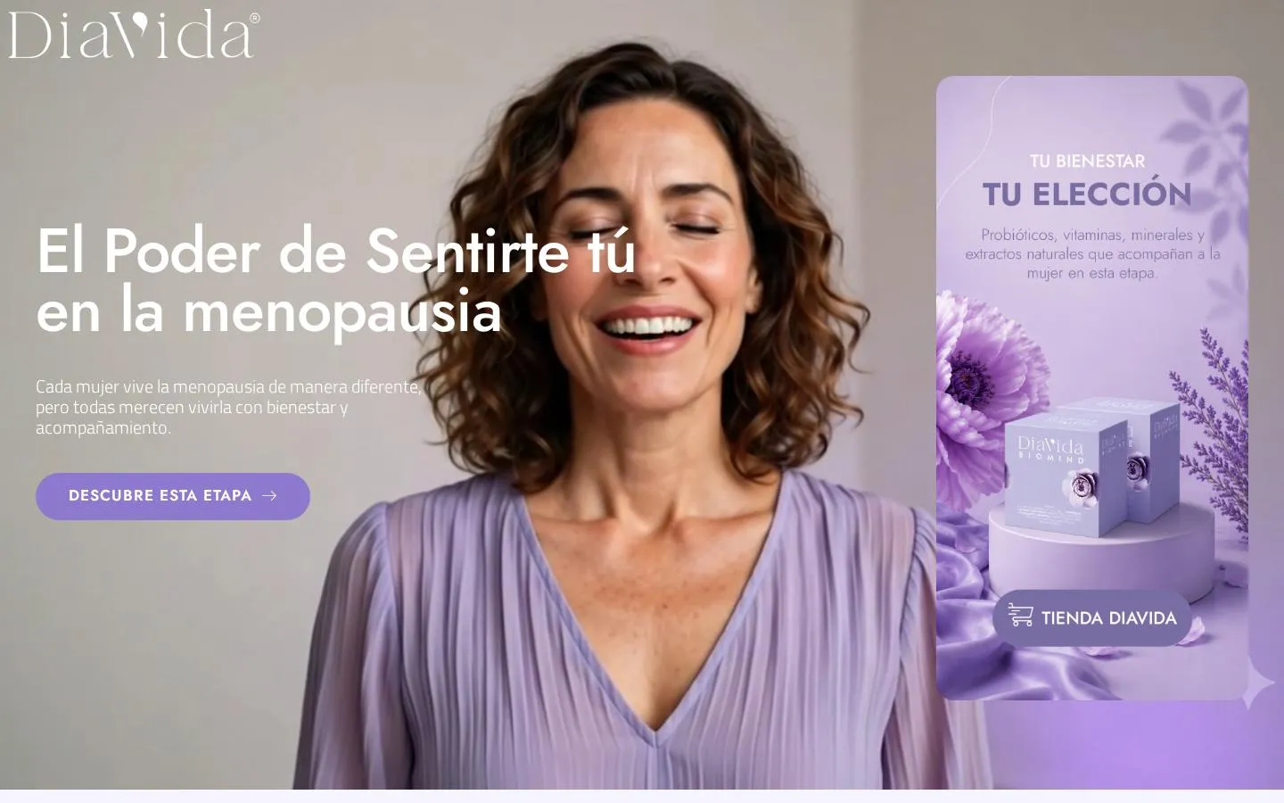 Página de inicio de Día Vida sobre bienestar en la menopausia