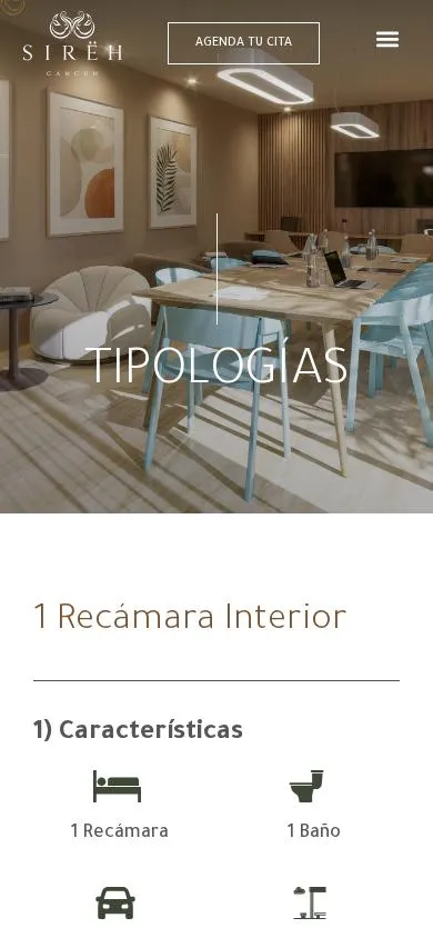 Ficha de tipología de SIREH en móvil